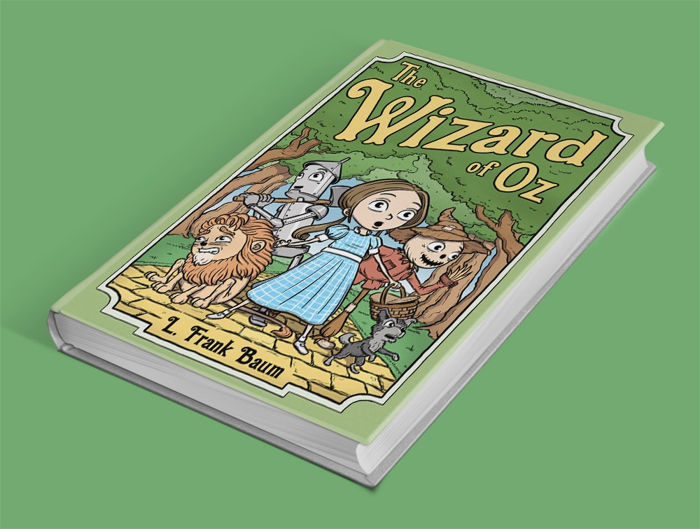 Wizard of Oz book cover design - mockup